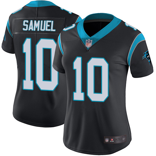 Carolina Panthers Limited Black Women Curtis Samuel Home Jersey NFL Football #10 Vapor Untouchable->women nfl jersey->Women Jersey